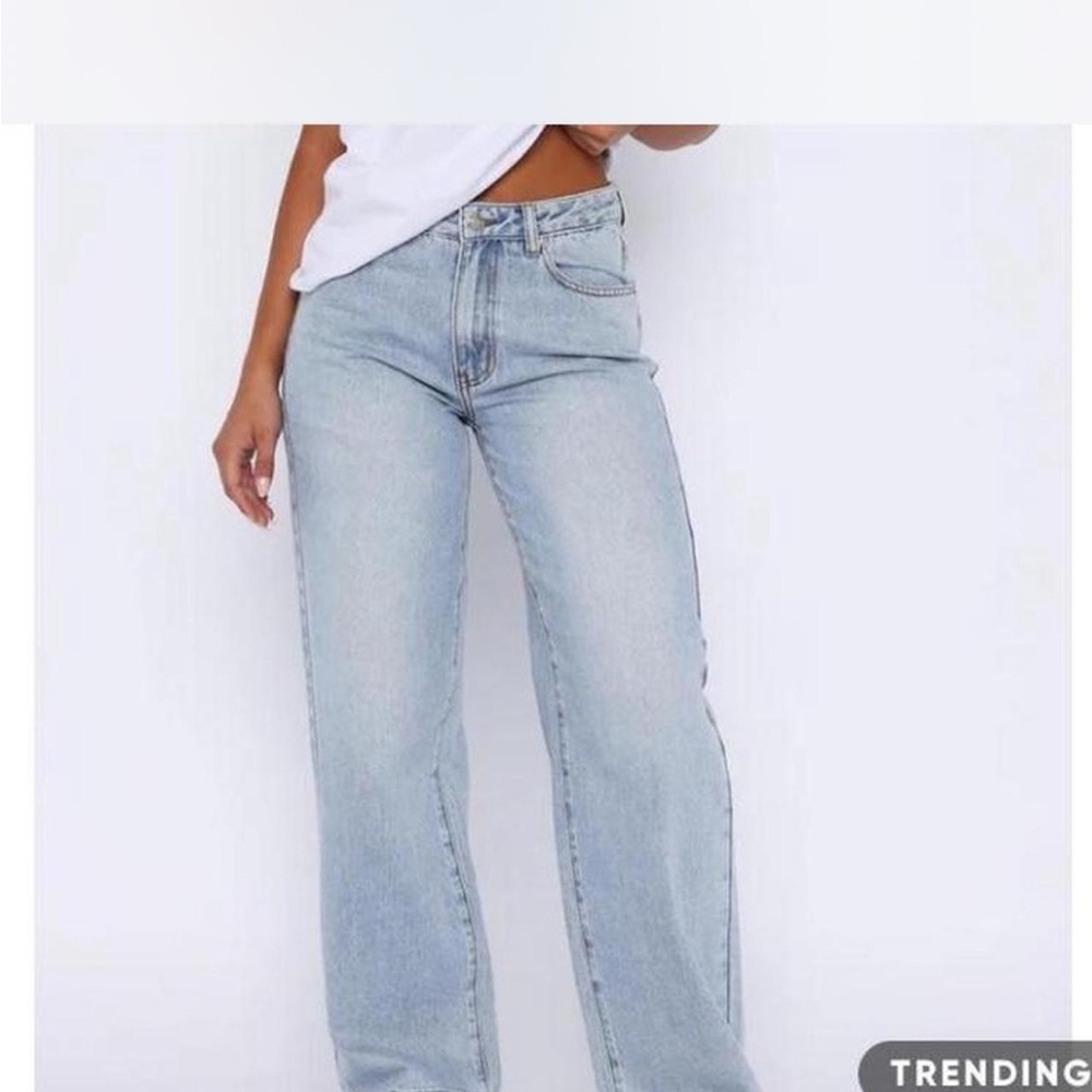 NWT White fox baggy jeans